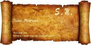 Sas Manon névjegykártya